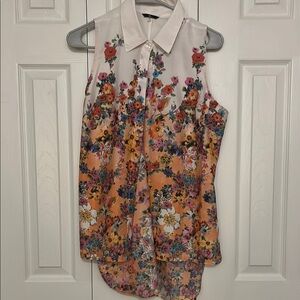 Floral Sleeveless Blouse